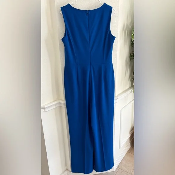 Chaps Royal Blue Sleeveless Jumpsuit - Picture 3 of 8